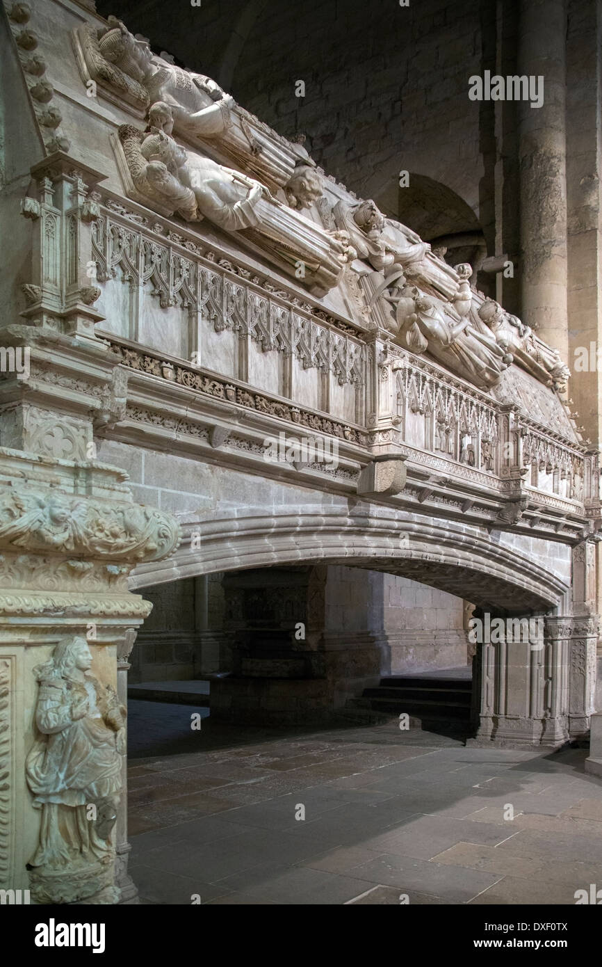 Die königlichen Gräber in der Abtei der Zisterzienser Kloster von Santa Maria de Poblet - Region Katalonien Spanien Stockfoto