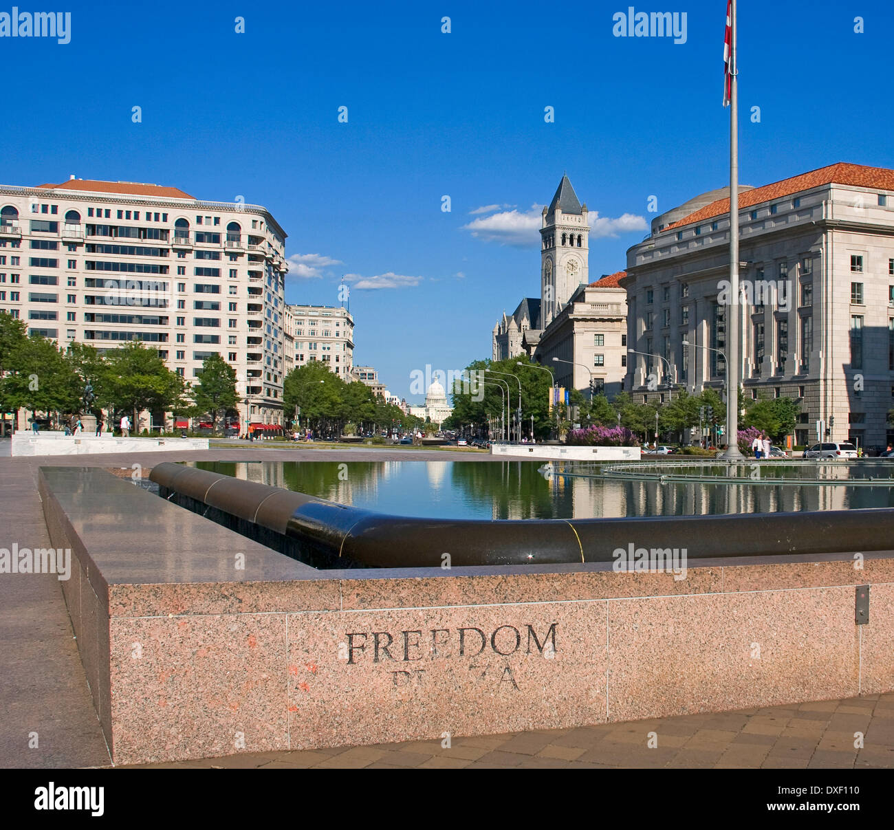 Freiheit Plaza Downtown Washington DC, USA Stockfoto