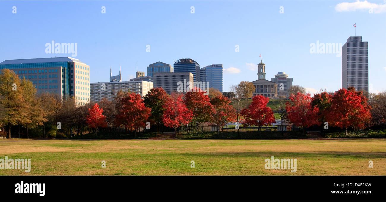 Kapitol von der Bicentennial Park, Nashville, TN Stockfoto