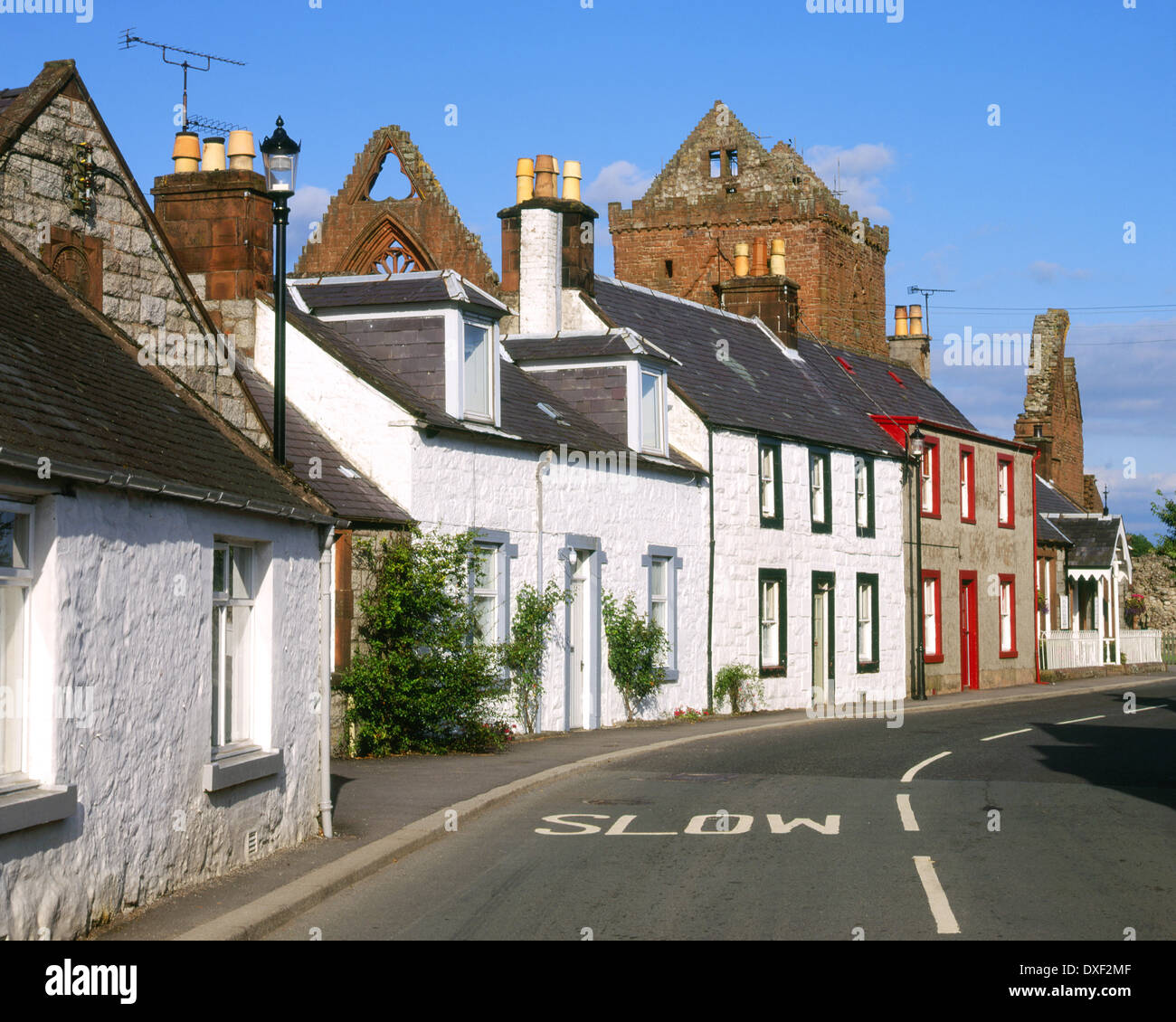 Neue Abtei & Sweetheart Abbey, Dumfries und Galloway, S/W-Schottland. Stockfoto