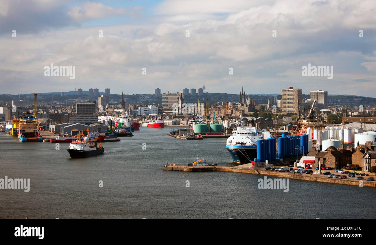Hafen von Aberdeen, Schottland N/E Stockfoto