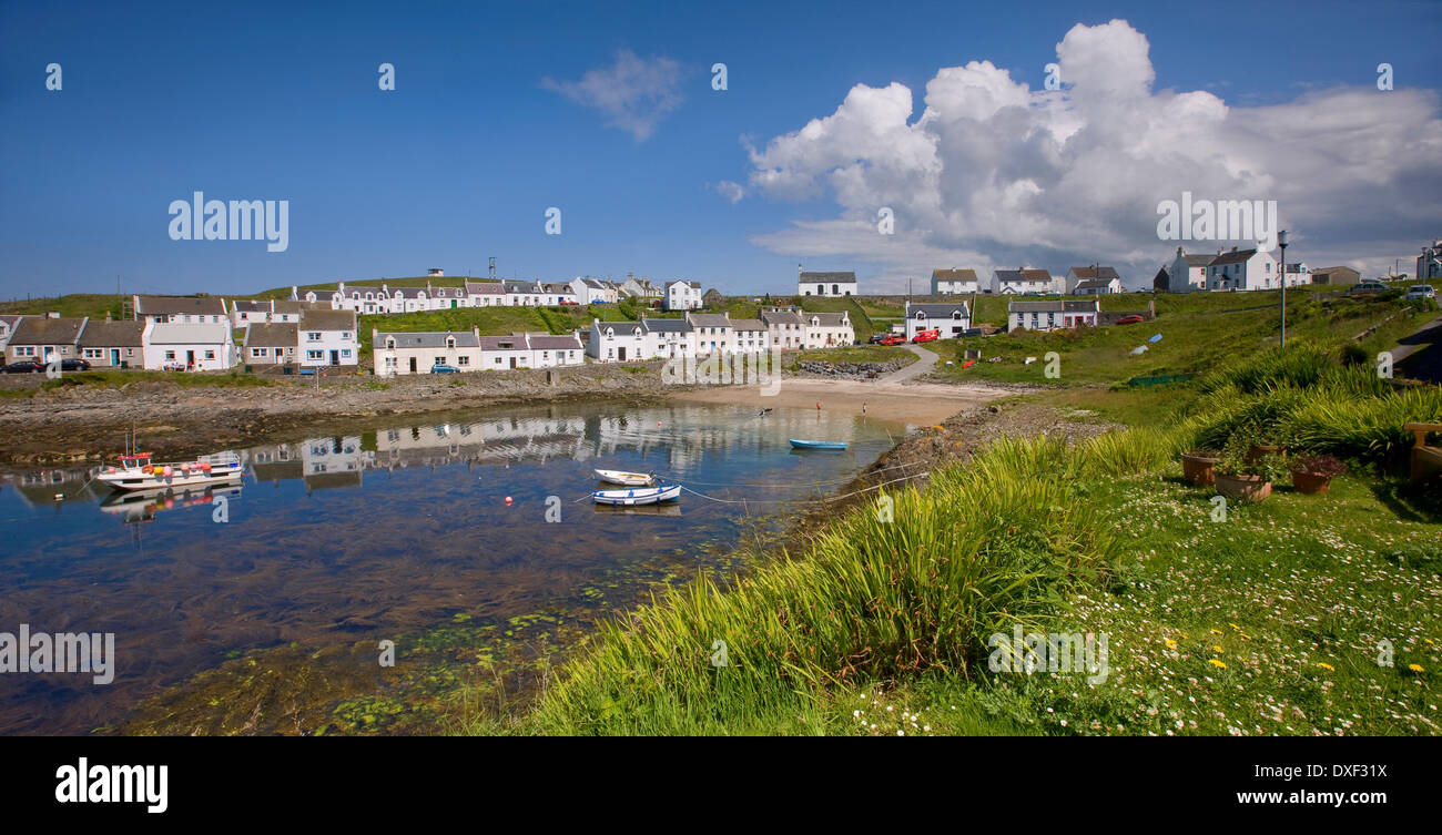 Panorama-Blick von Porthnahven auf der Insel Islay Stockfoto