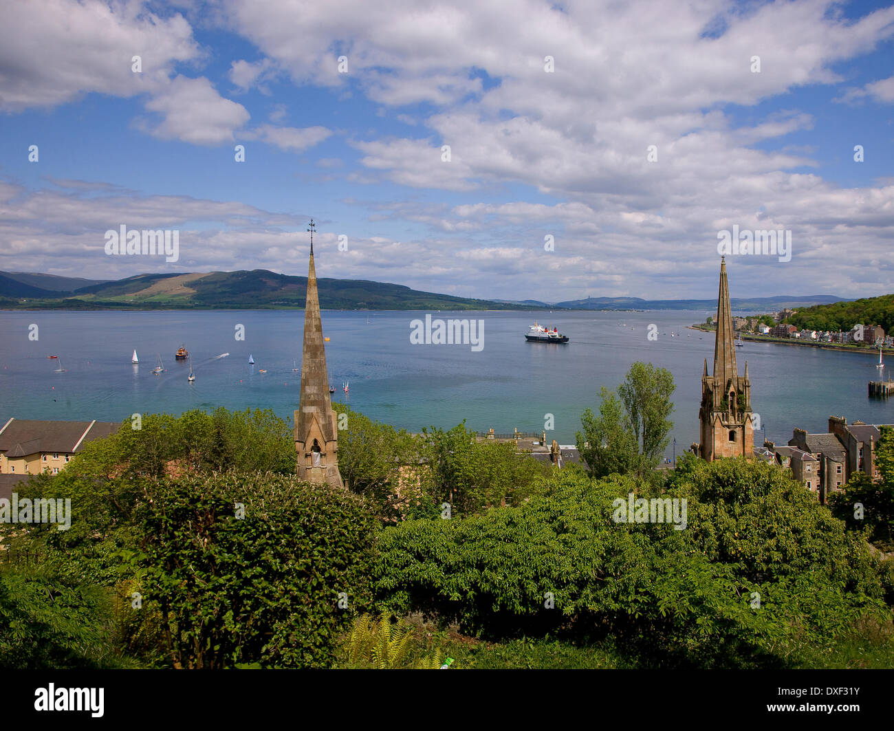 Panorama von Rothesay Bay, Isle of Bute. Stockfoto