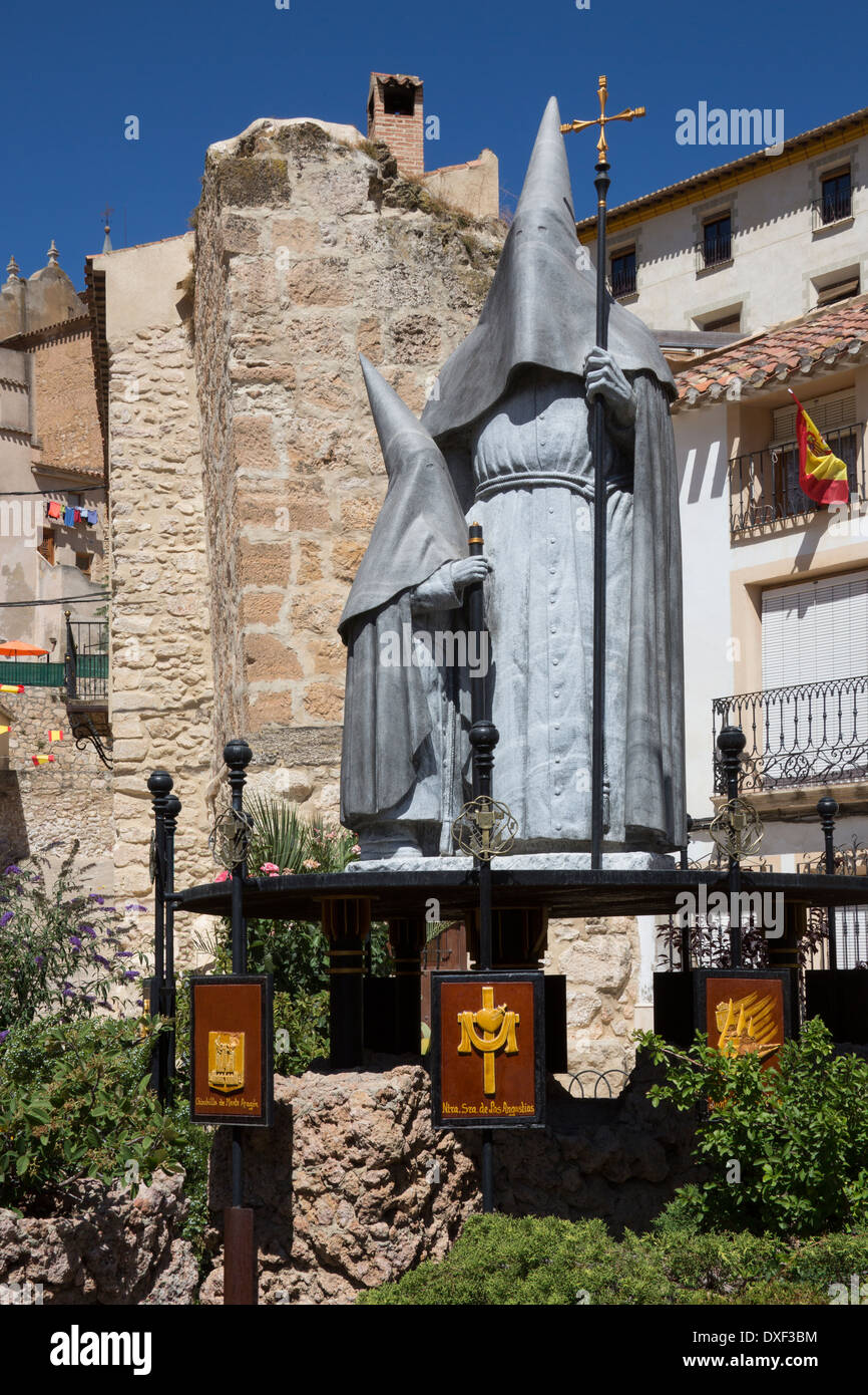 Statue in der Stadt von Chinchilla de Monte Argon in der Region La Mancha in Zentralspanien. Stockfoto