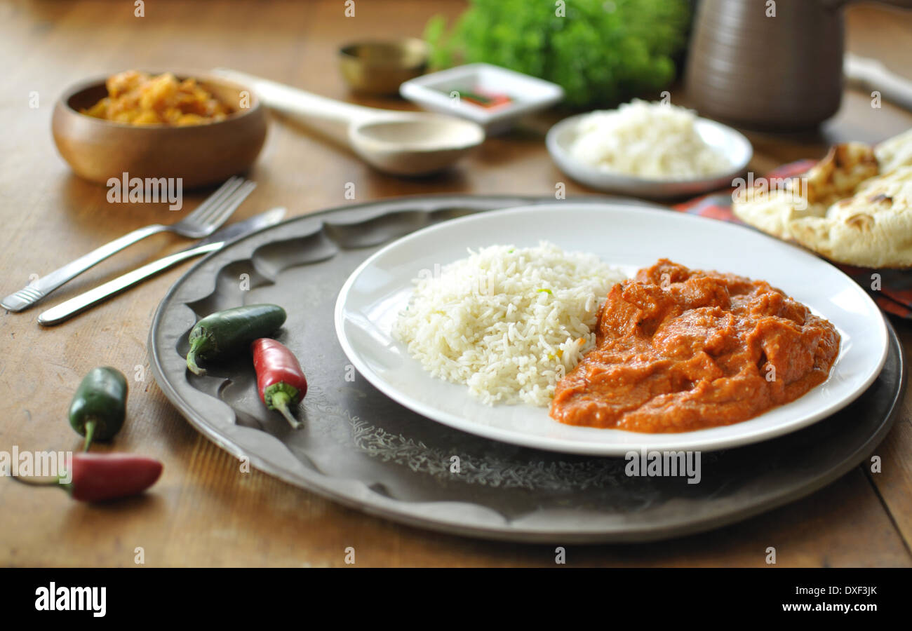 Hühnchen-curry Stockfoto
