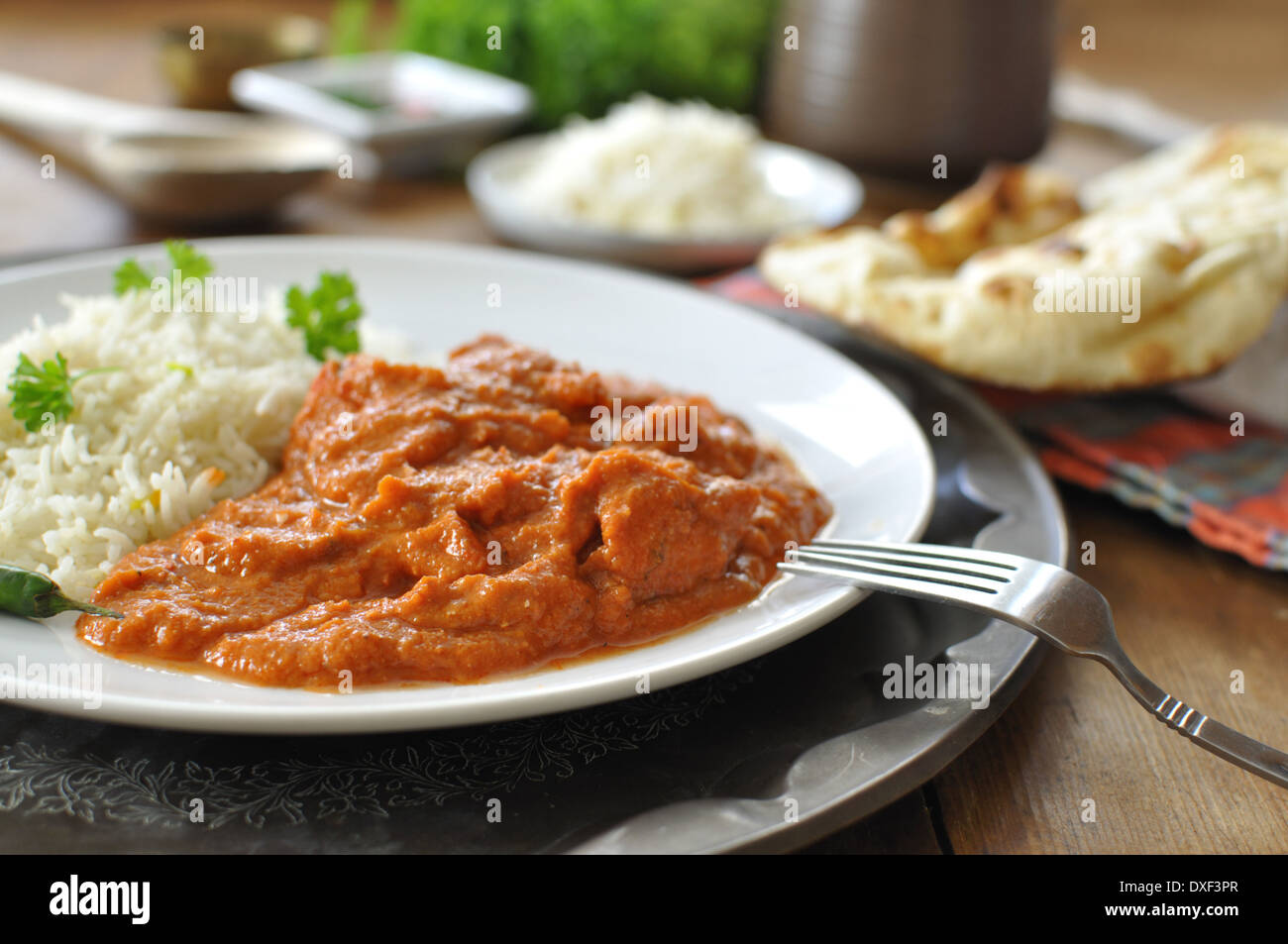 Hühnchen-curry Stockfoto