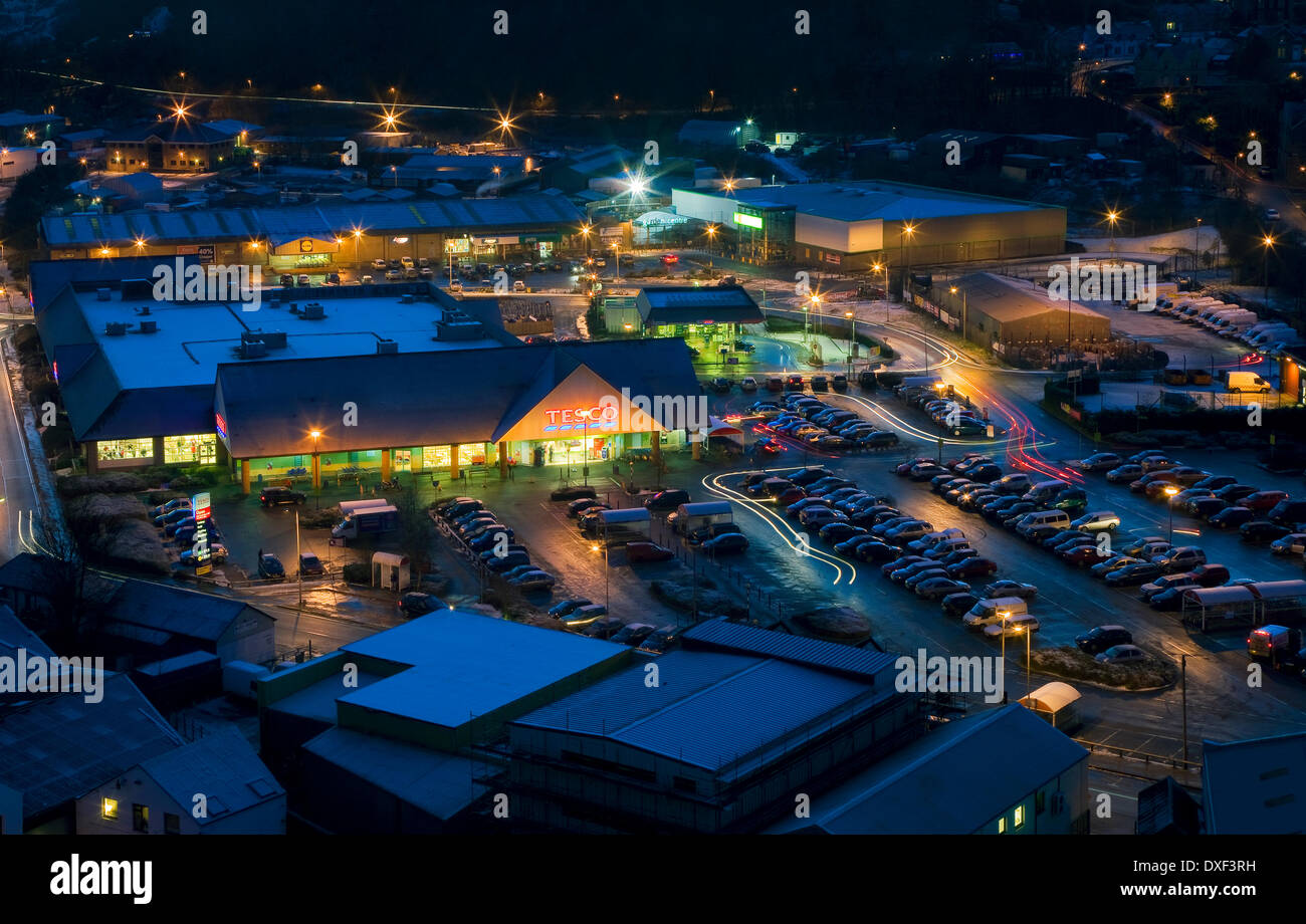 Tesco und Retail park in Oban, Argyll Stockfoto