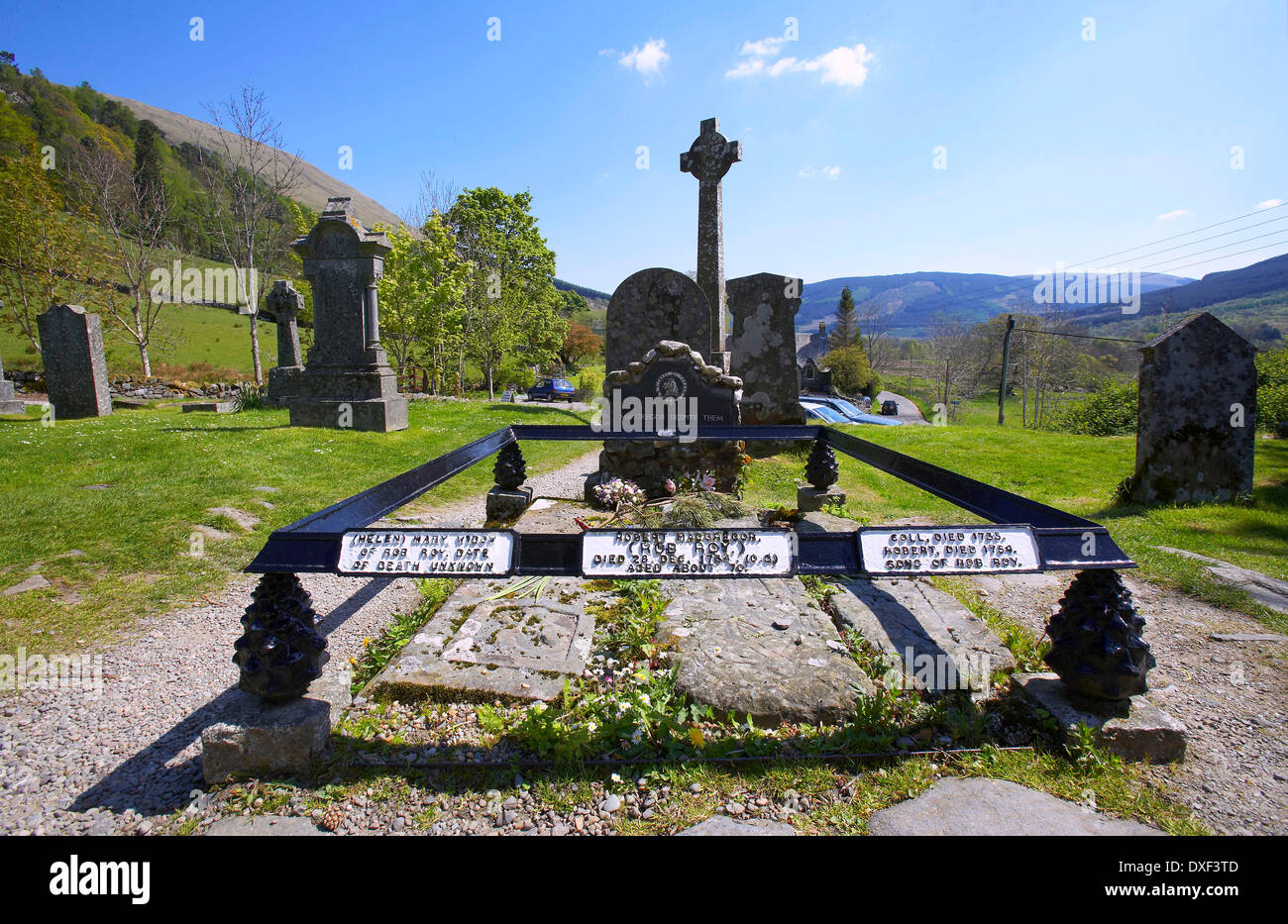 Das Grab von Rob Roy, Balquidder, Perthshire Stockfoto