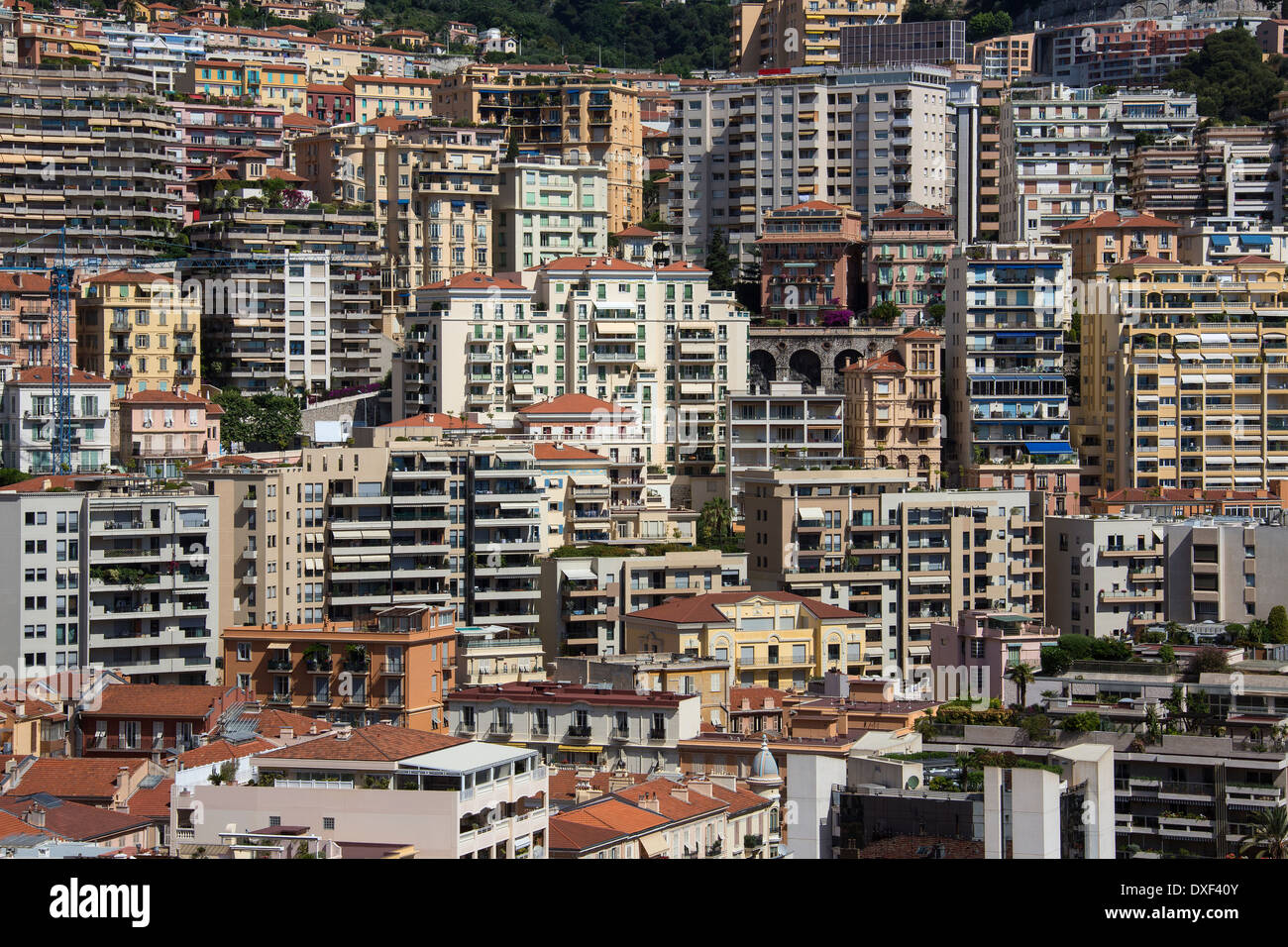 Das Fürstentum Monaco, einen souveränen Staat, gelegen an der französischen Riviera. Stockfoto