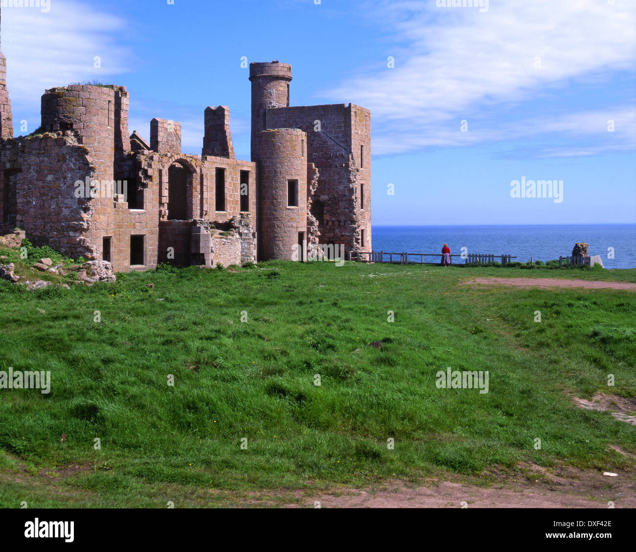 Ruinen von Slains Castle, Cruden Bay nr Errol, Aberdeenshire. Stockfoto