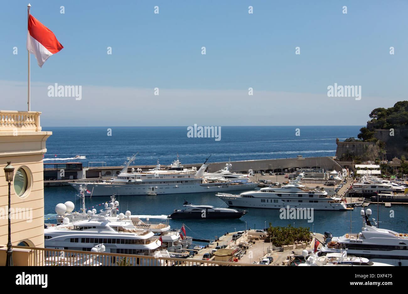 Der Hafen von Monaco im Fürstentum von Monaco Stockfoto