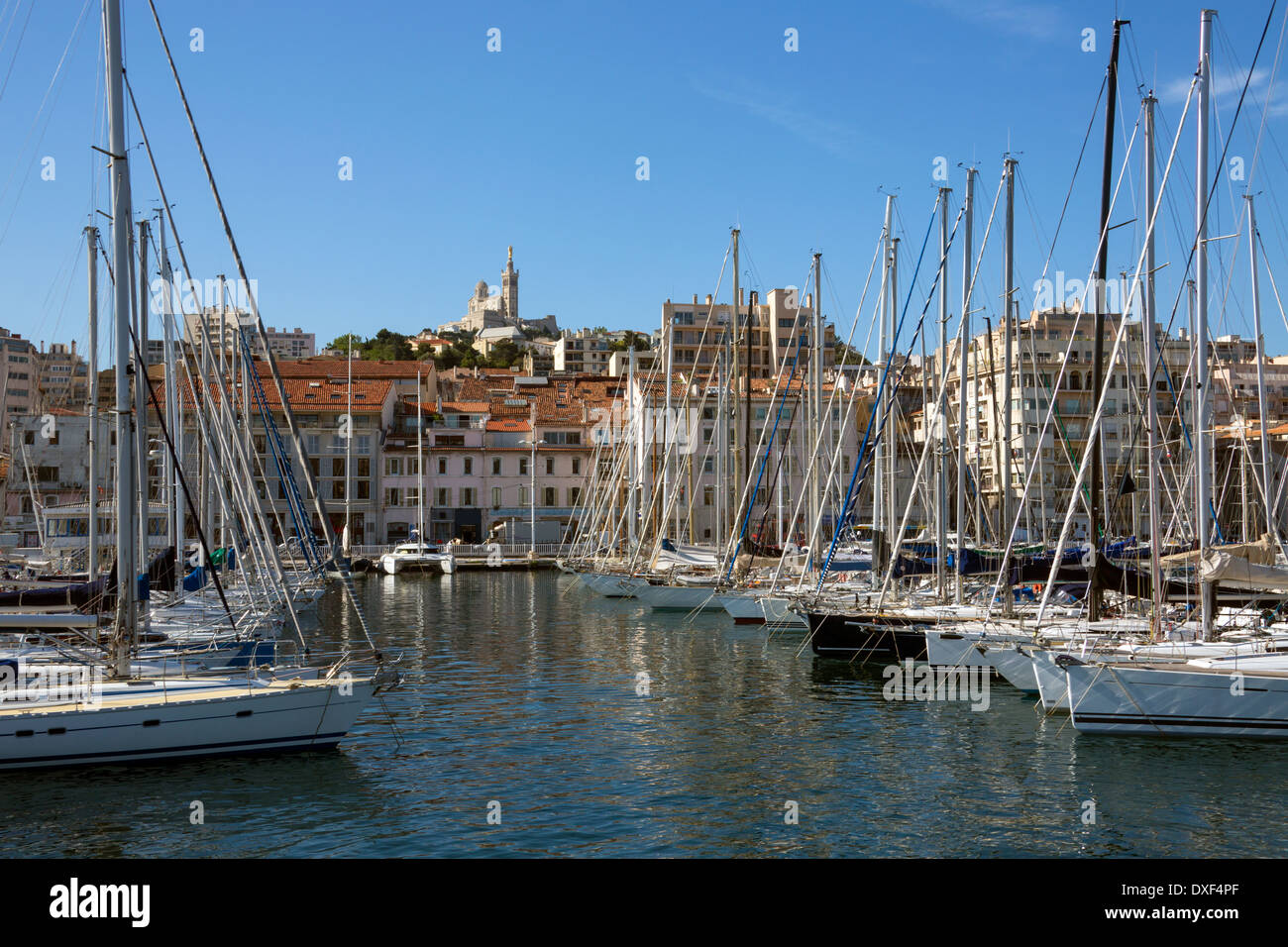 Der Vieux Port Marseille Stockfoto