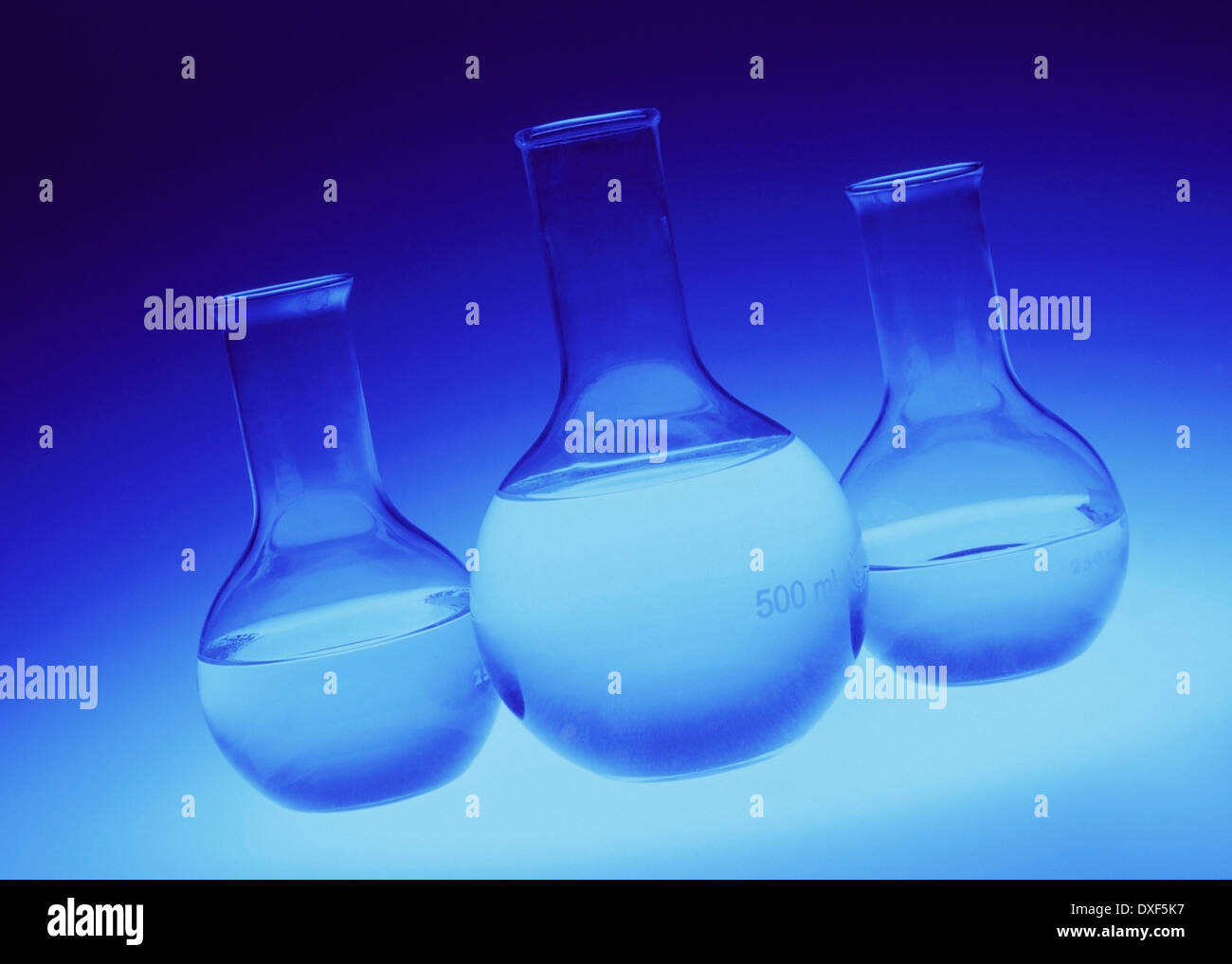 Chemie - chemische Flaskes Stockfoto