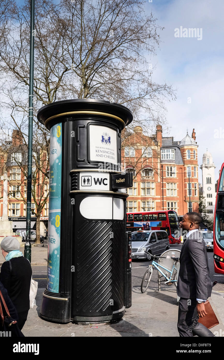 Einer öffentlichen Toilette am Sloane Square in London. Stockfoto