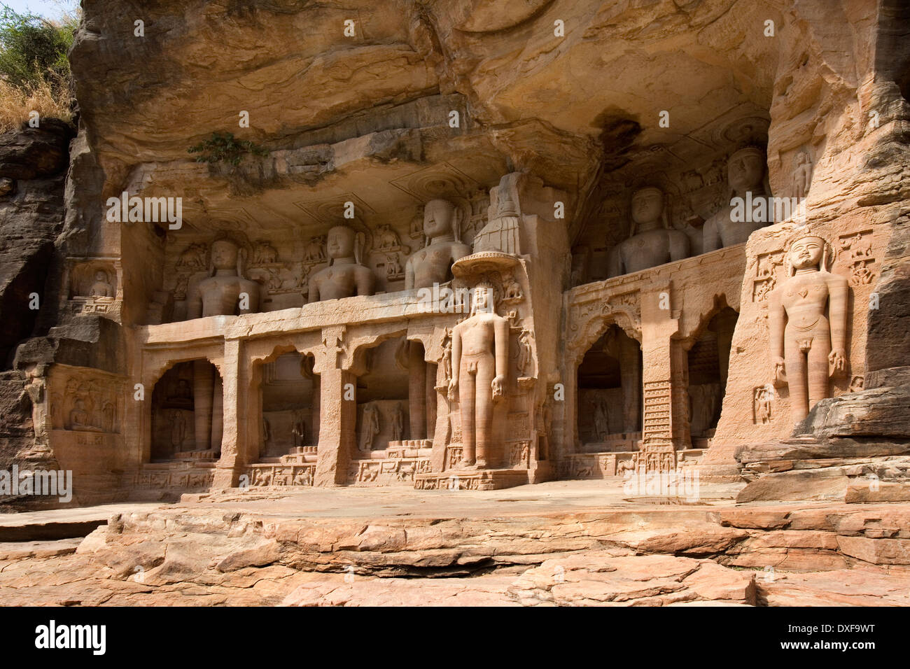 7. Jahrhundert Jian Stein Skulpturen in Gwalior in Madhya Pradesh Region von zentralem Indien Stockfoto