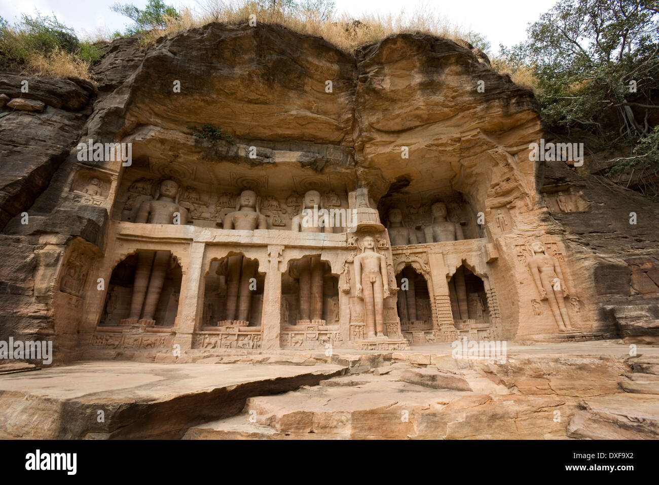 7. Jahrhundert Jian Stein Skulpturen in Gwalior in Madhya Pradesh Region von zentralem Indien Stockfoto