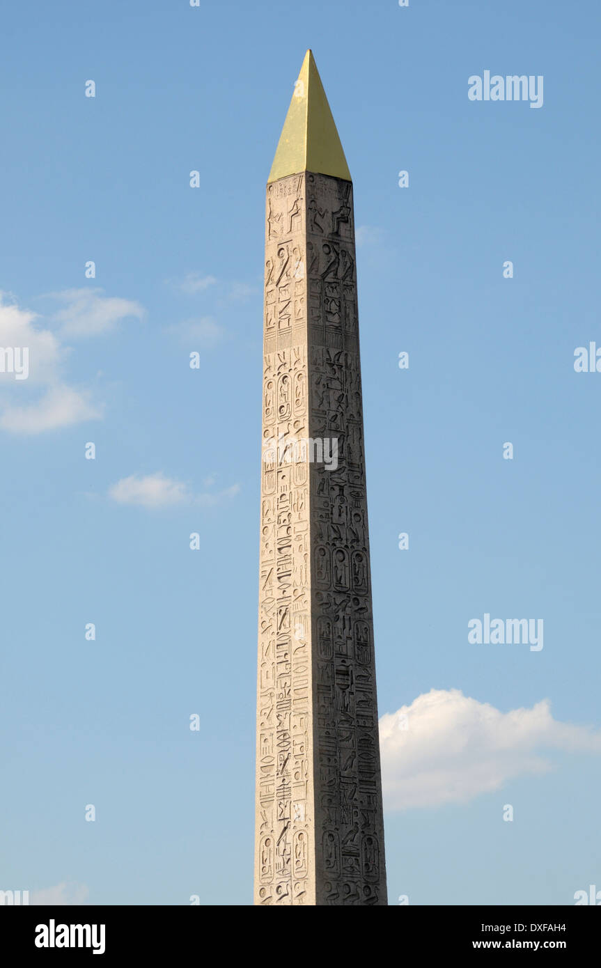 Obelisken de Luxor, Place De La Concorde, Paris, Frankreich Stockfoto