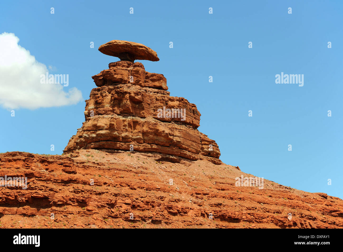 Mexikanischen Hut-Rock, Rock-Formation, Utah, USA Mexican Hut Fels, Felsformation, Utah, USA Stockfoto