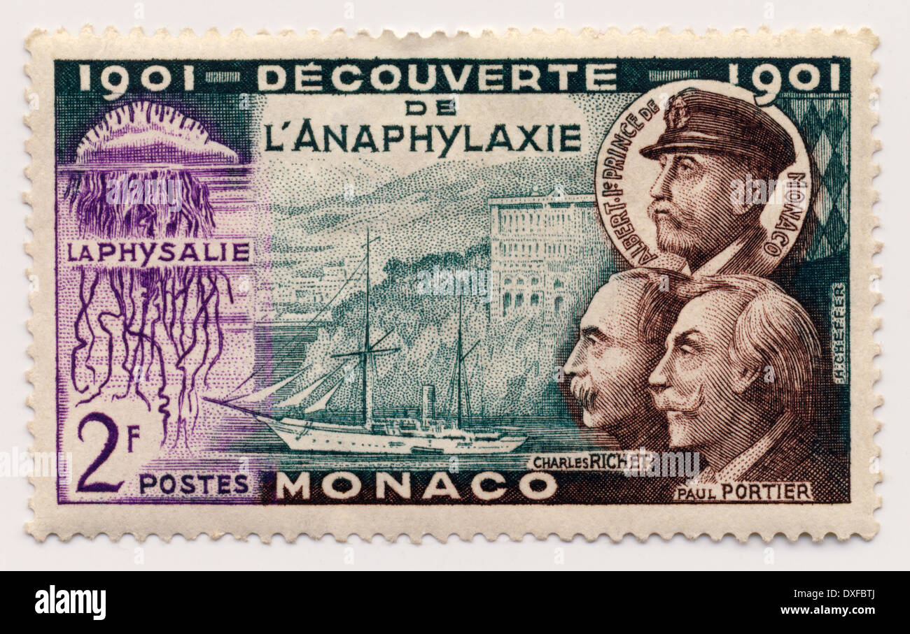 Briefmarke aus Monaco Stockfoto