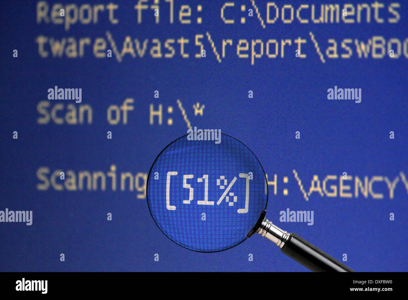 Computer-Monitor-Bildschirm Stockfoto