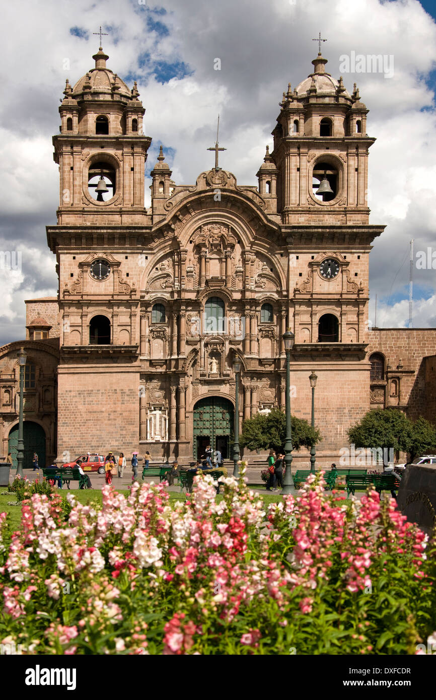 Kirche Iglesia De La Compania in Plaza de Armas in Cusco in Peru Stockfoto