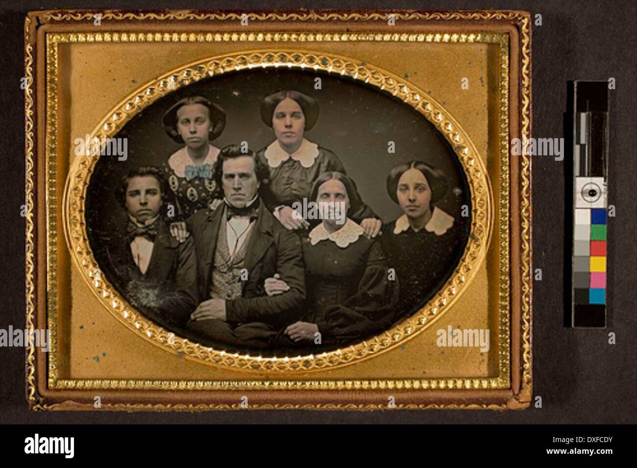 Porträt von unbekannten Familie Porträt von unbekannten Familie Stockfoto
