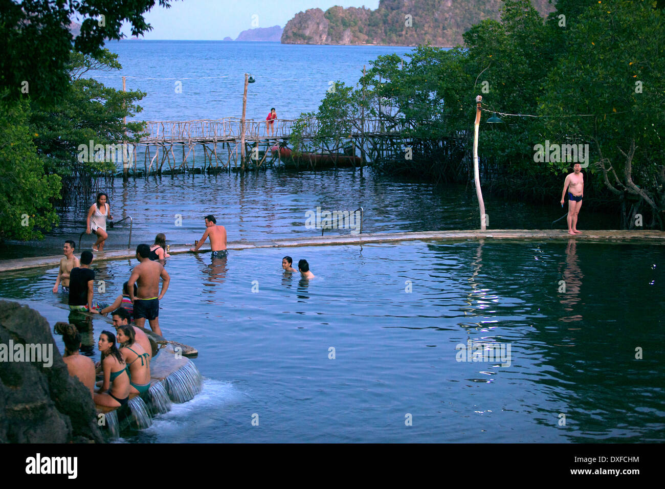 Hot Pool in Coron, Philippinen Stockfoto