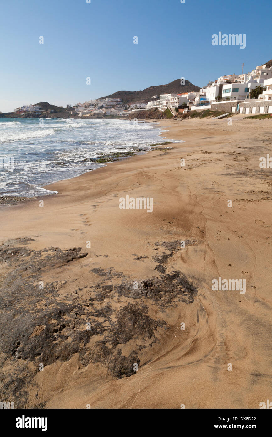Der Strand von San Jose, Cabo de Gata-Nijar Natural Park, Almeria, Andalusien, Spanien-Europa Stockfoto
