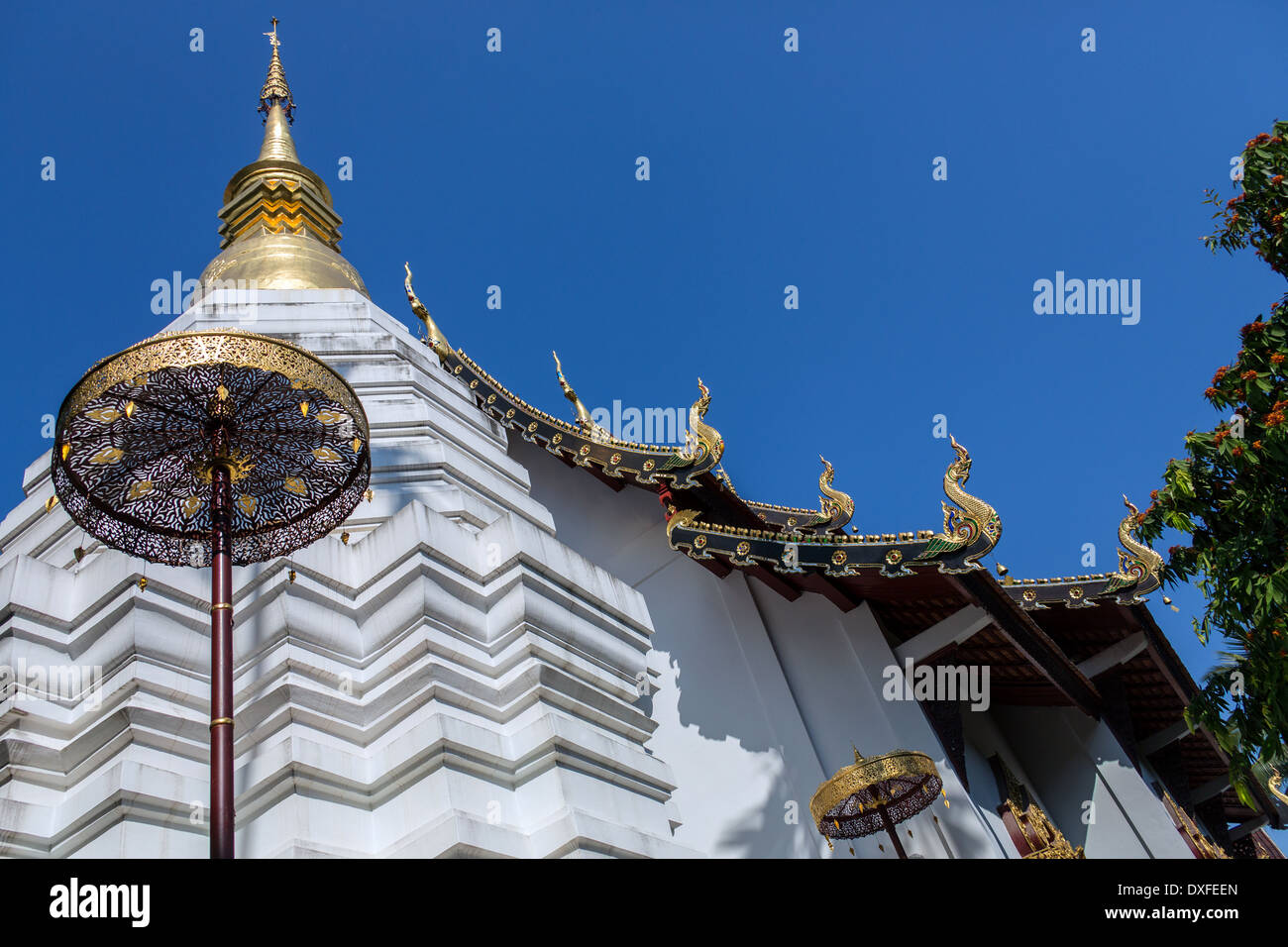Wat Chiang Taem buddhistischer Tempel in Chiang Mai im Norden Thailands. Stockfoto