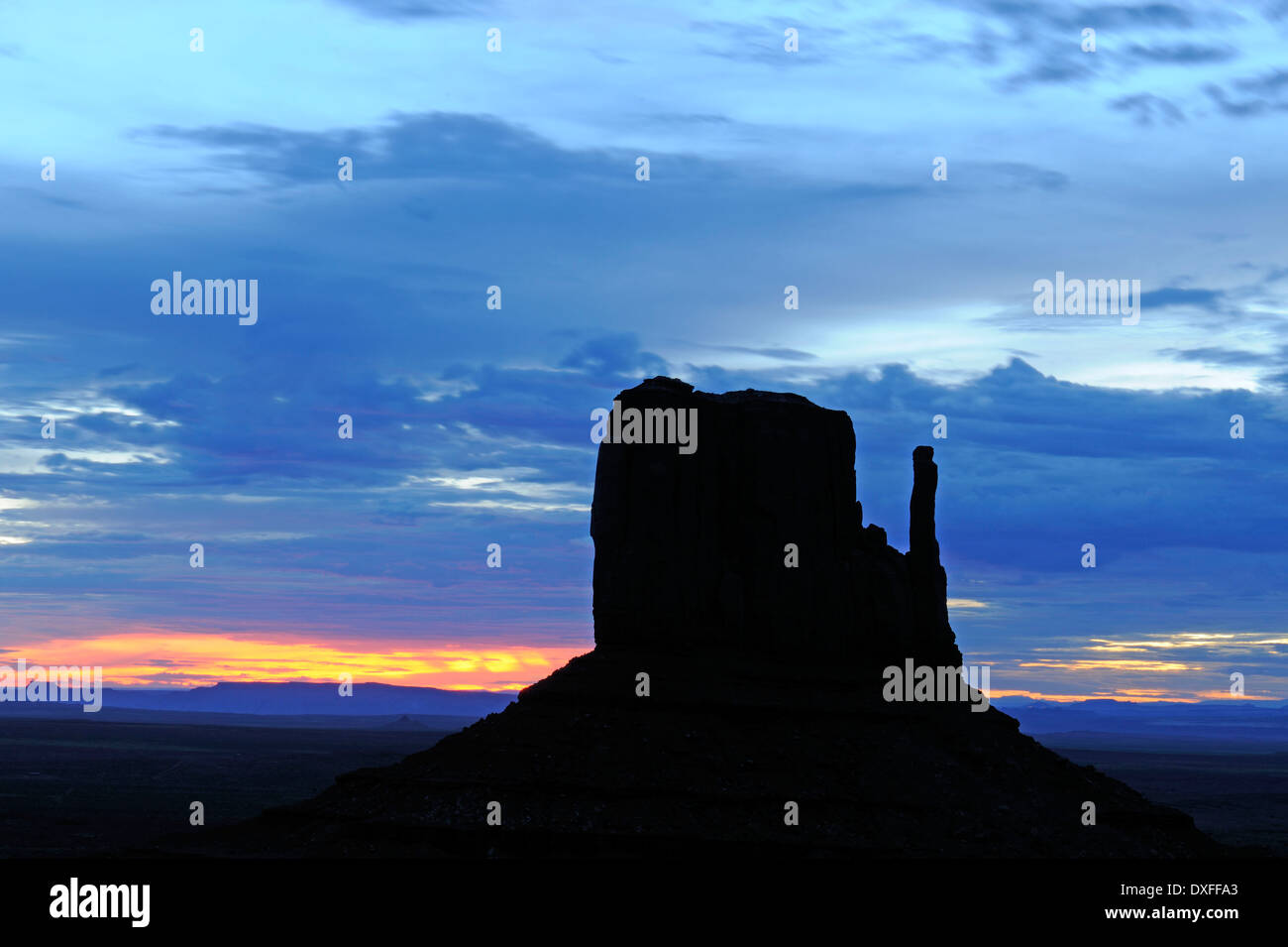 West Mitten Butte, Monument Valley, Arizona, USA Stockfoto