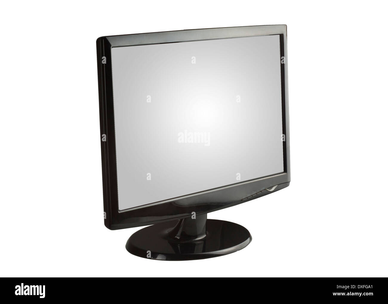 LCD-Monitor auf dem weißen Hintergrund isoliert Stockfoto