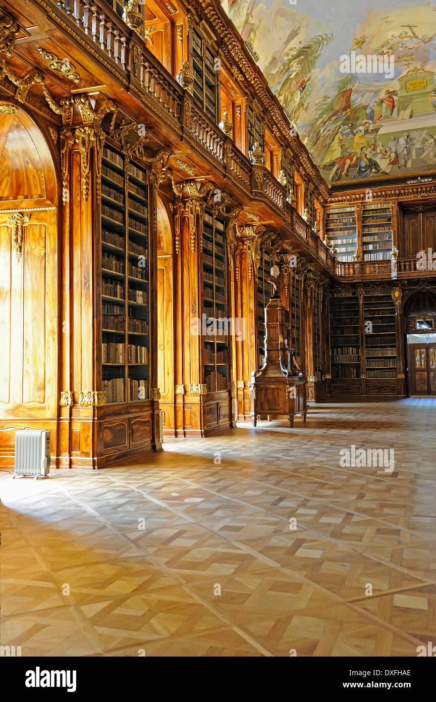 Philosophischen Hall, Bibliothek des Klosters Strahov, Prag, Tschechische Republik Stockfoto