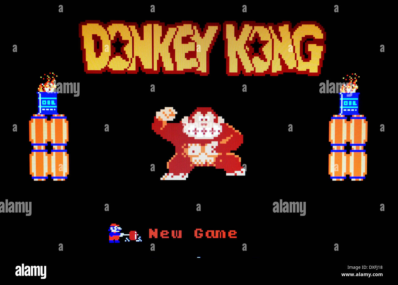 Klassische 80er Jahre Arcade-Spiel Donkey Kong Stockfoto