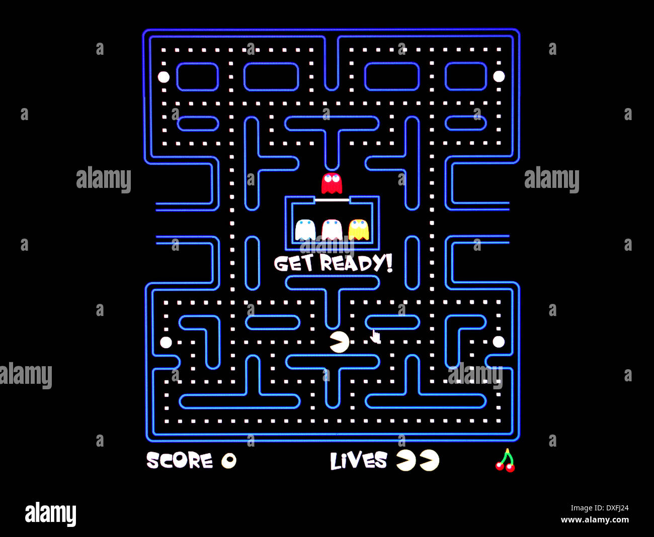 Pacman, Arcade-Klassiker der 80er Jahre Spiel Stockfoto