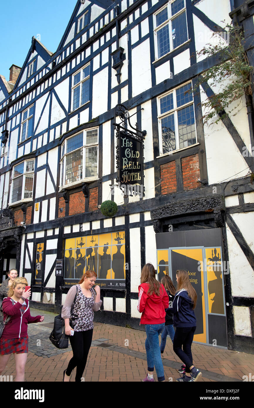 Die alte Glocke Hotel Sadler Tor Derby Derbyshire England, UK Restaurierung unterzogen Stockfoto