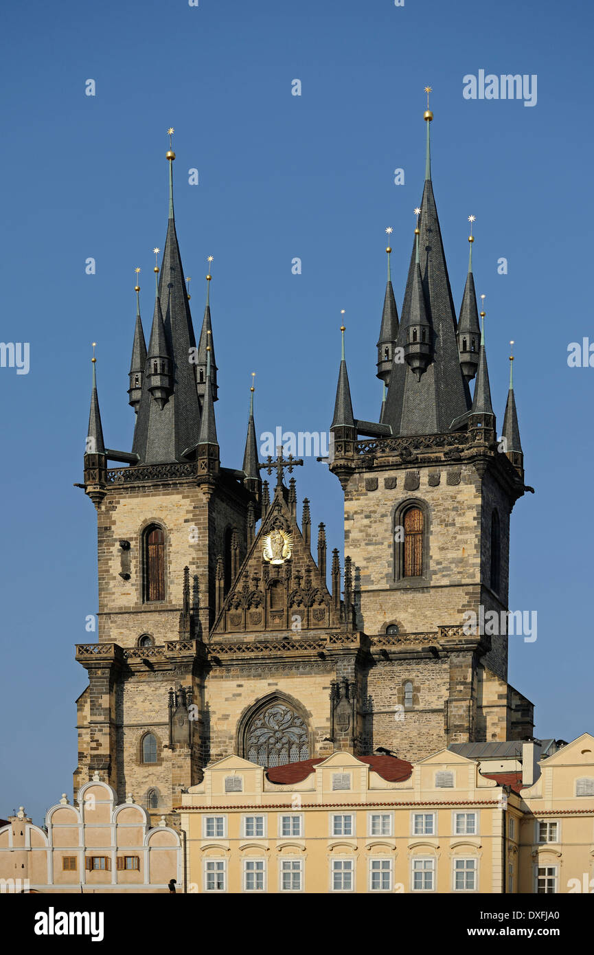 Church of Our Lady vor Tyn, Altstädter Ring, Altstadt, Prag, Böhmen, Tschechische Republik Stockfoto