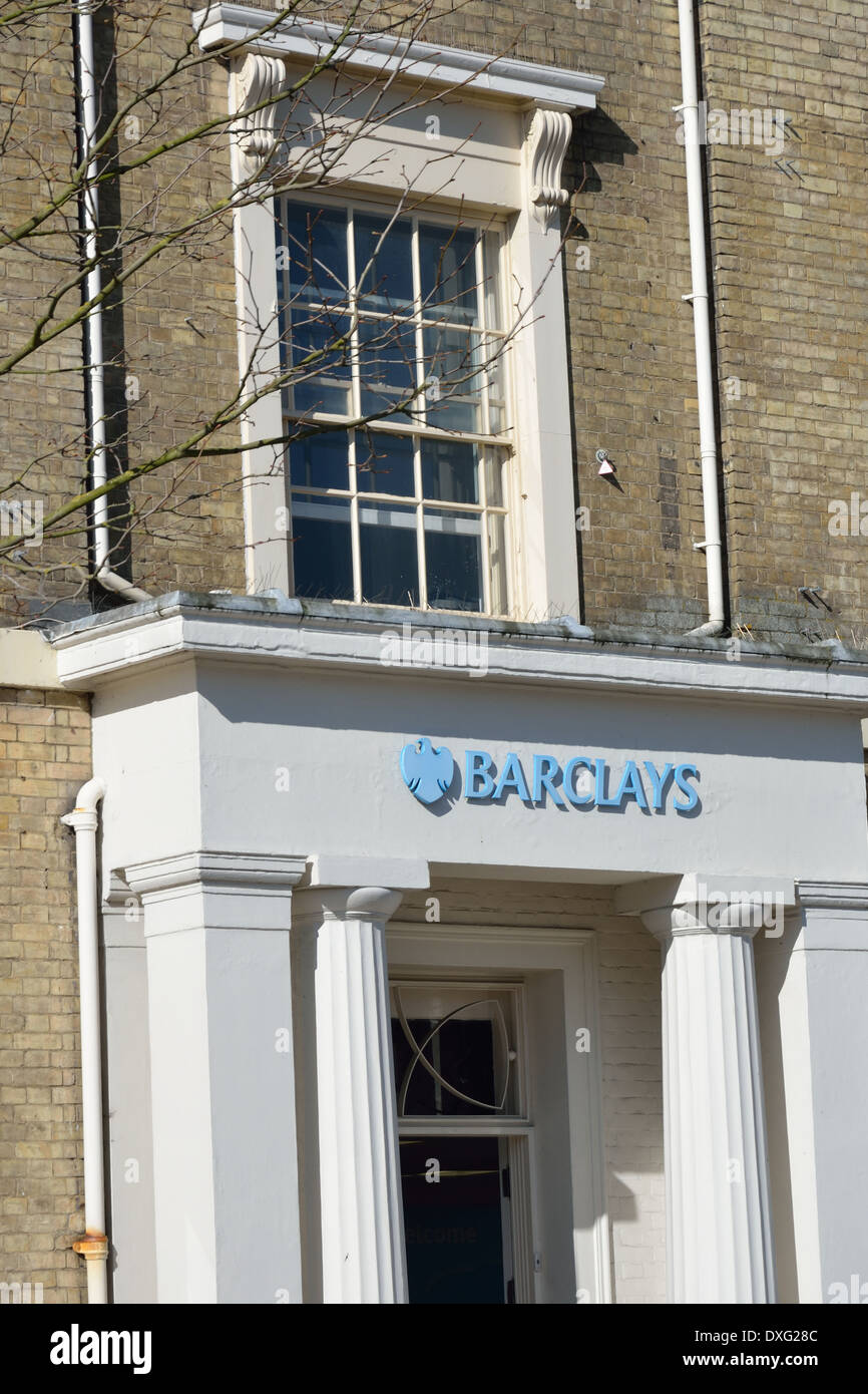 Detail der außerhalb der Barclays Bank Stockfoto
