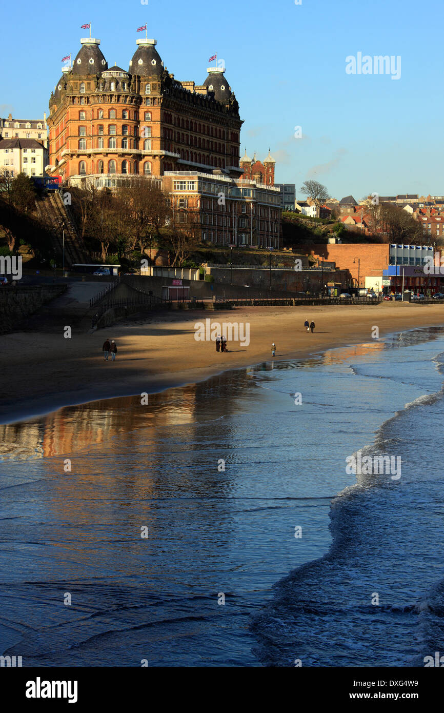 Am Meer Stadt von Scarborough, North Yorkshire Küste im Nordwesten Englands. Stockfoto