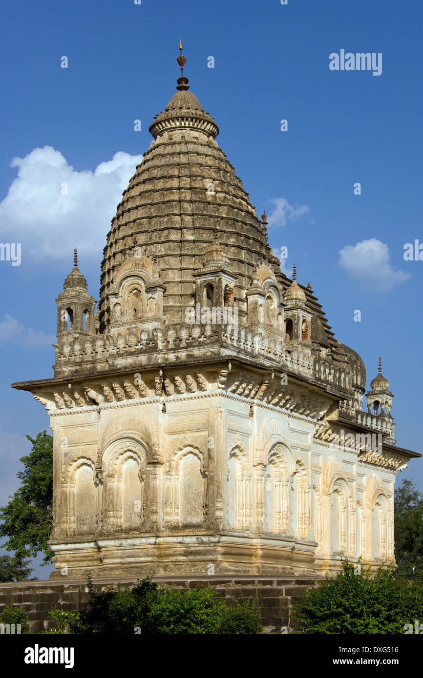 Eines der Khajuraho Tempel in Khajuraho in Madhya Pradesh Region von zentralem Indien Stockfoto