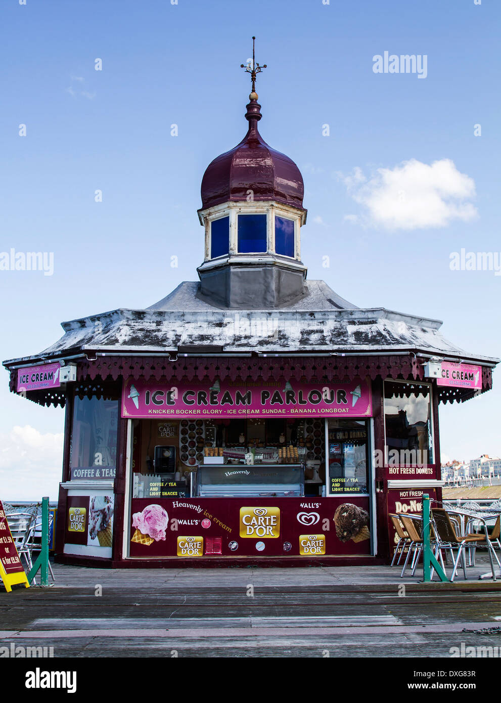 Ice Cream Parlour, North Pier, Blackpool Stockfoto