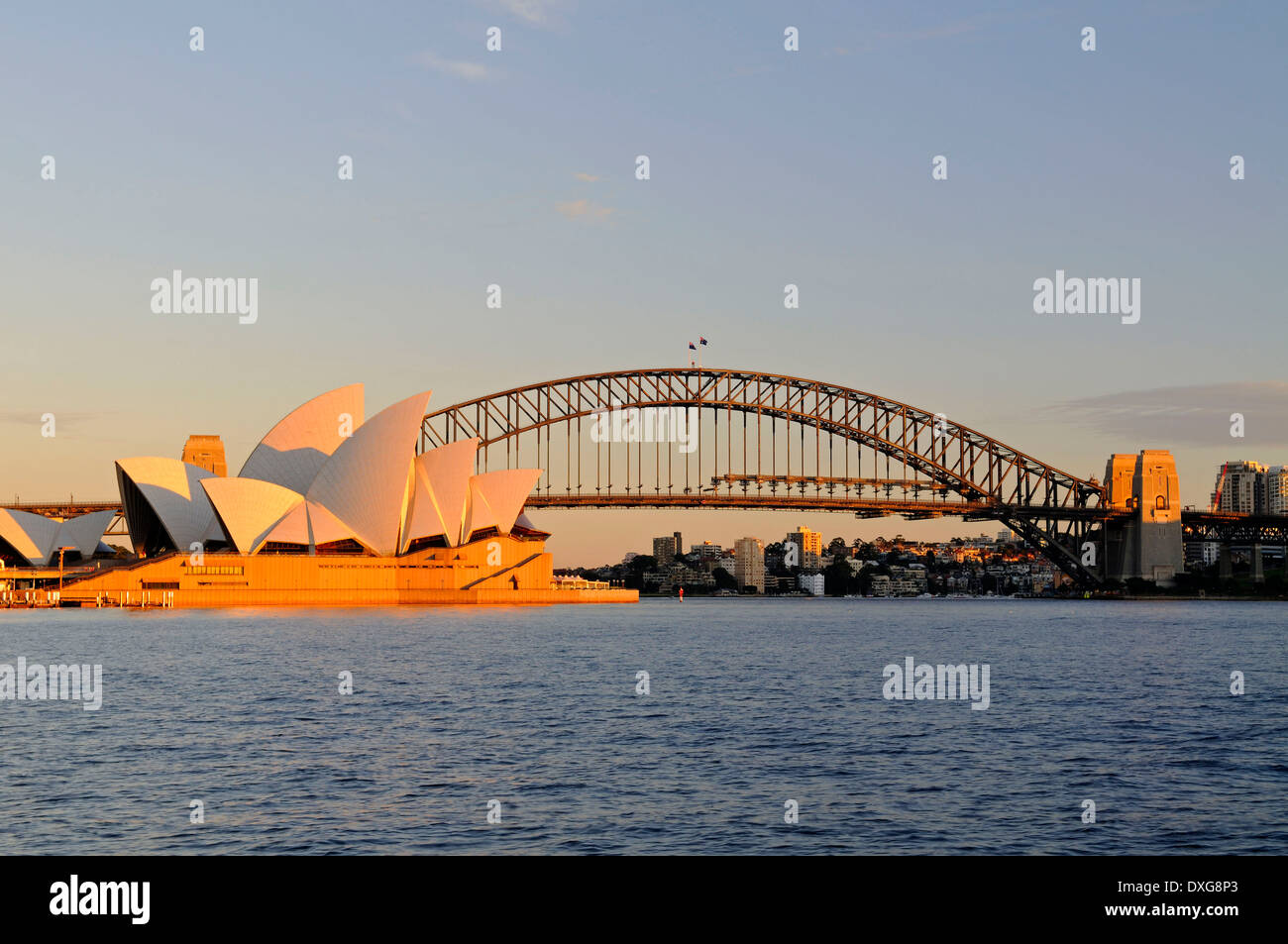 Sydney Opera House, Harbour Bridge, Sydney, New South Wales, Australien Stockfoto