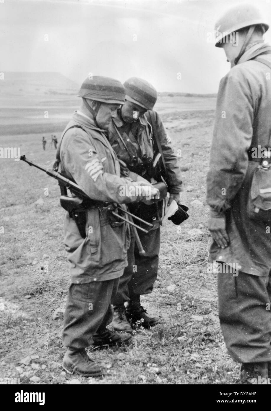 WW11. Deutschen Luftlandetruppen auf Kreta Stockfoto