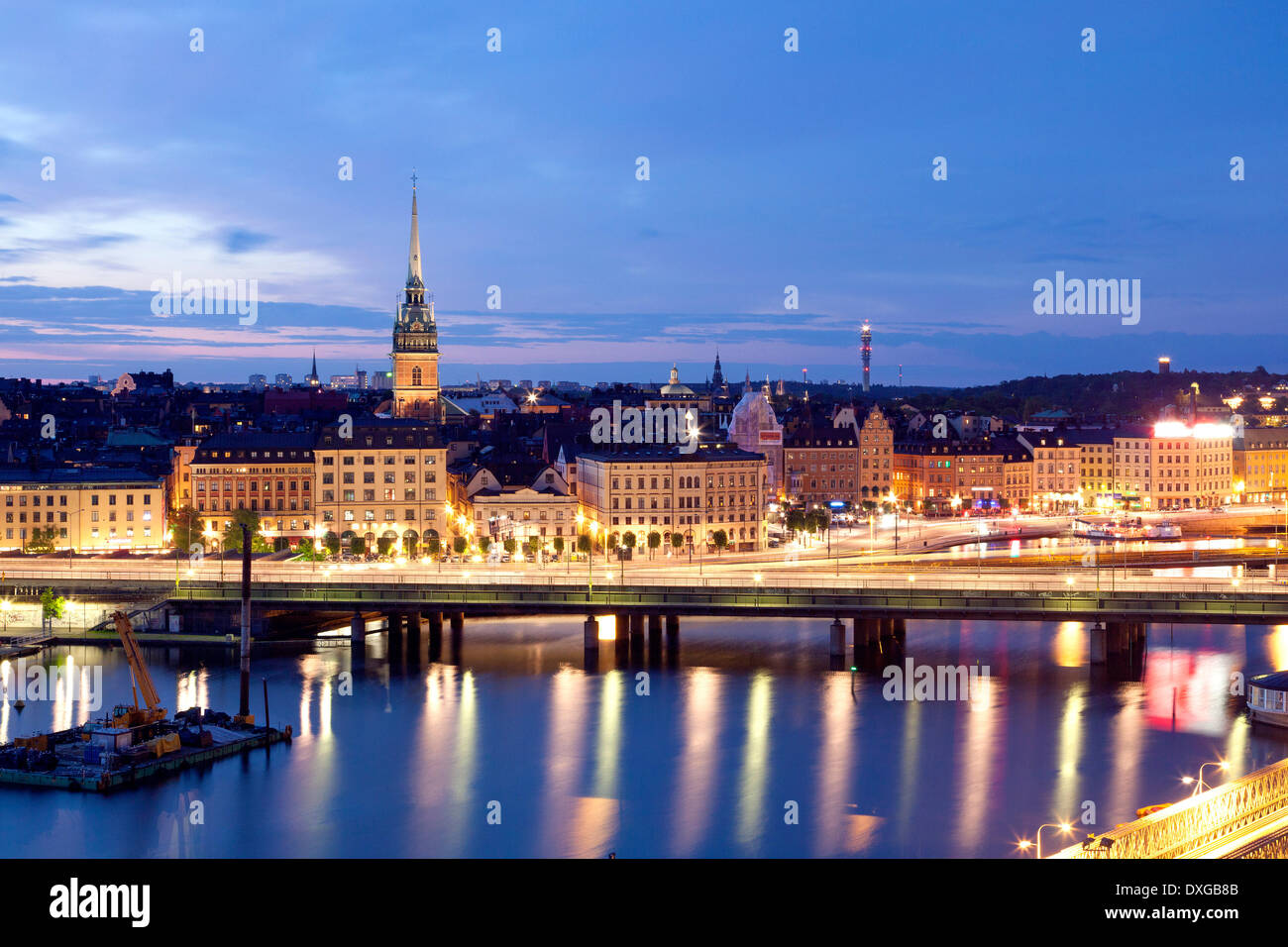 Die Altstadt Gamla Stan, Stockholm, Stockholms län, Schweden Stockfoto