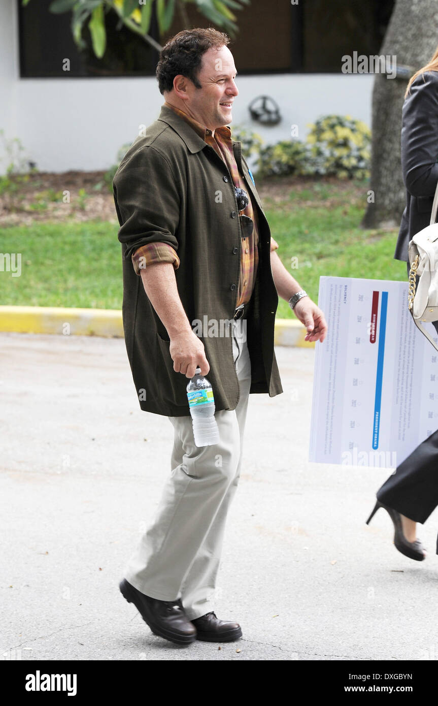 Schauspieler Jason Alexander schließt sich Obama For America Florida für Medicare Rundtisch mit lokalen Senioren an der Mae Volen Center Boc Stockfoto