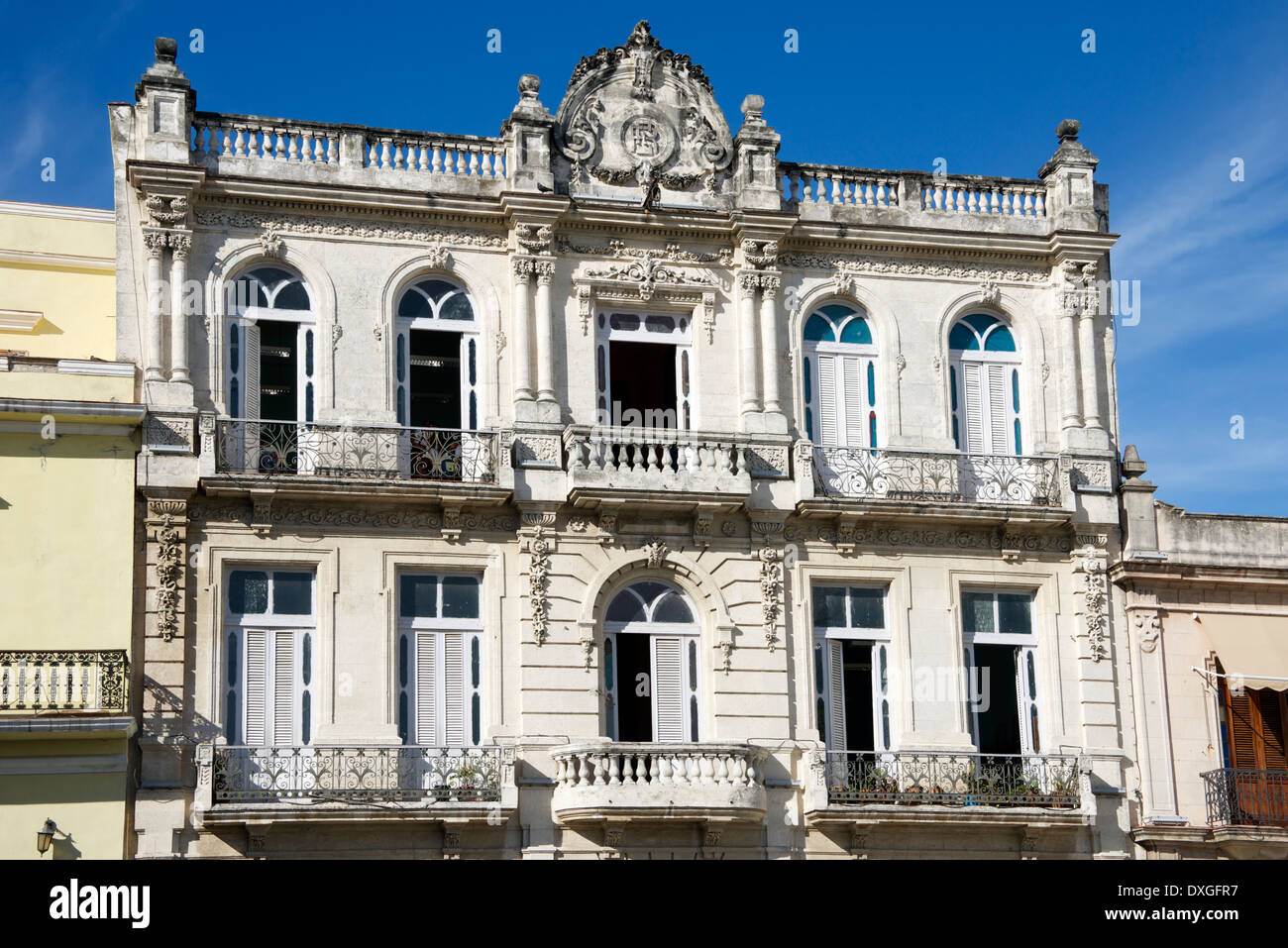 Fassade reich verzierte Gebäude Plaza Viejo historischen Zentrum Havanna Kuba Stockfoto