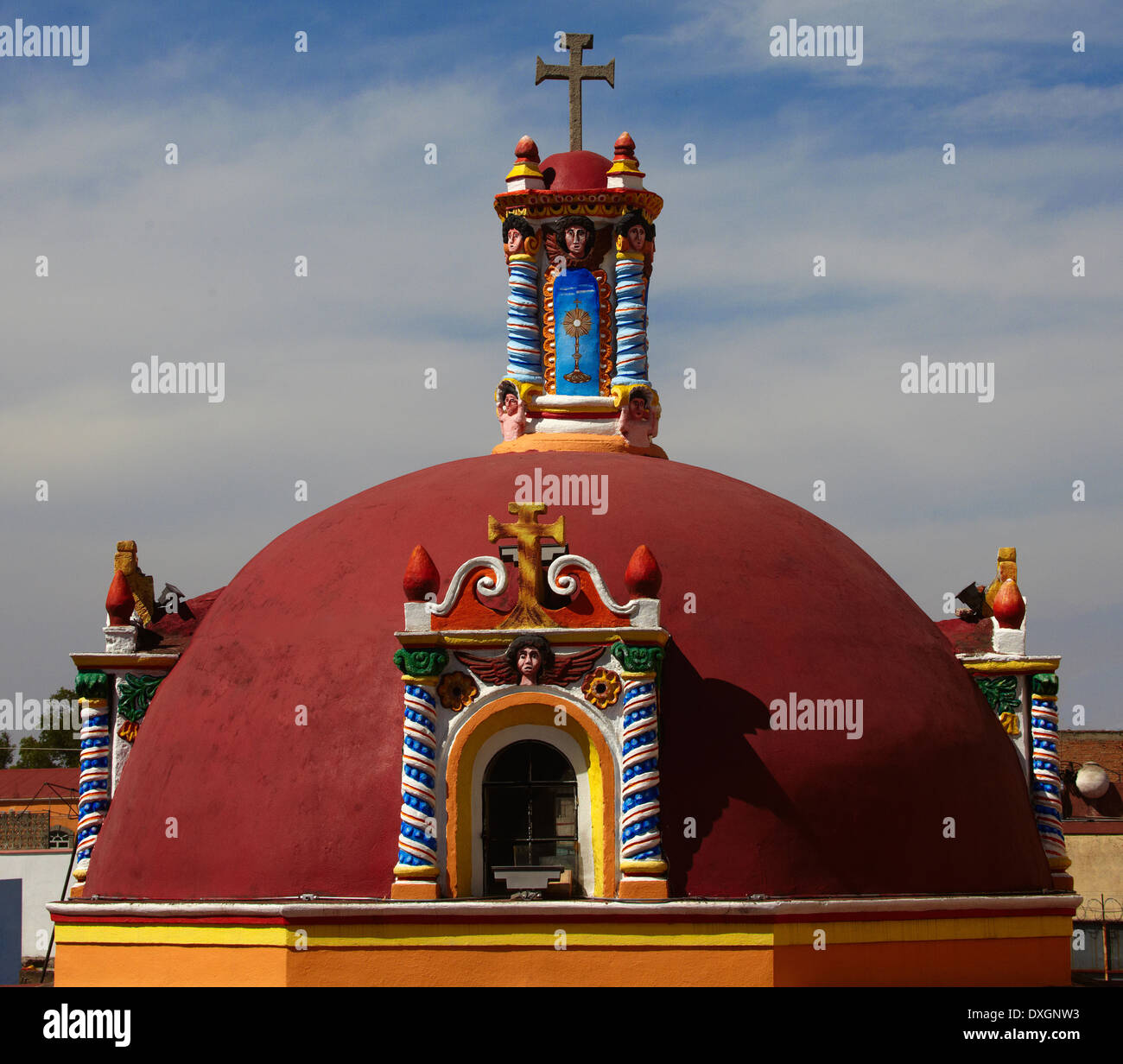 Amerika, Mexiko, Tlaxcala Zustand, Huamantla Dorf, die Kuppel des ehemaligen Klosters San Luis Obispo de Tolosa Stockfoto