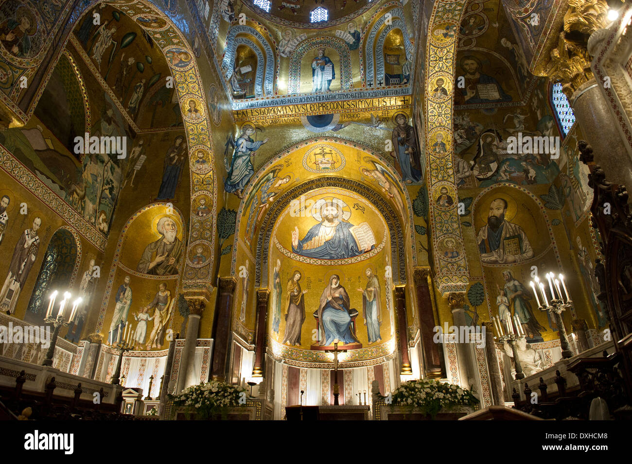 Europa, Italien, Sizilien, Palermo, Palazzo dei Normannithe Pfälzer Kapelle Stockfoto