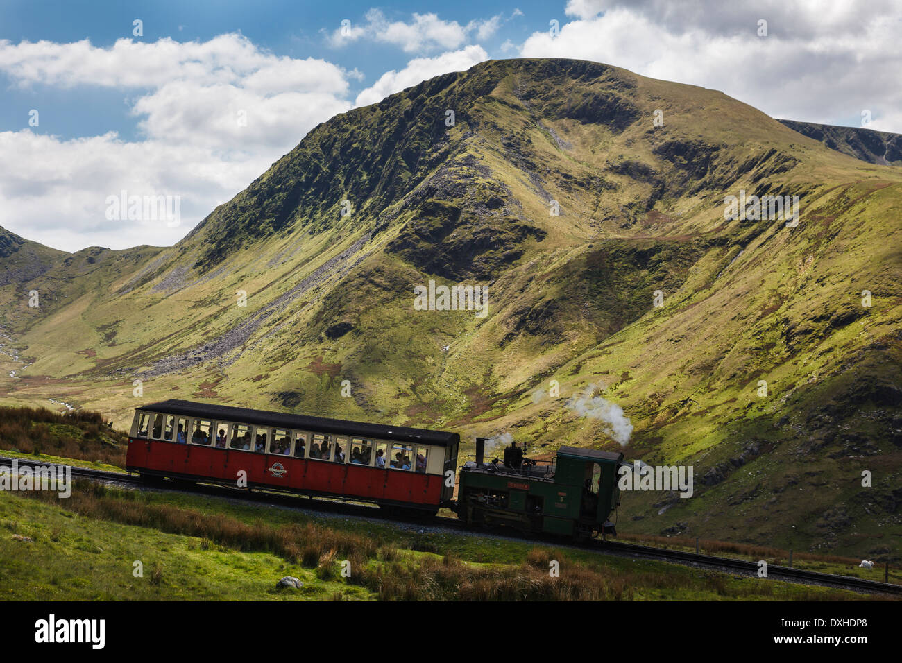 Snowdon Mountain Railway, Eryri National Park (Snowdonia), Gwynedd, Wales Stockfoto