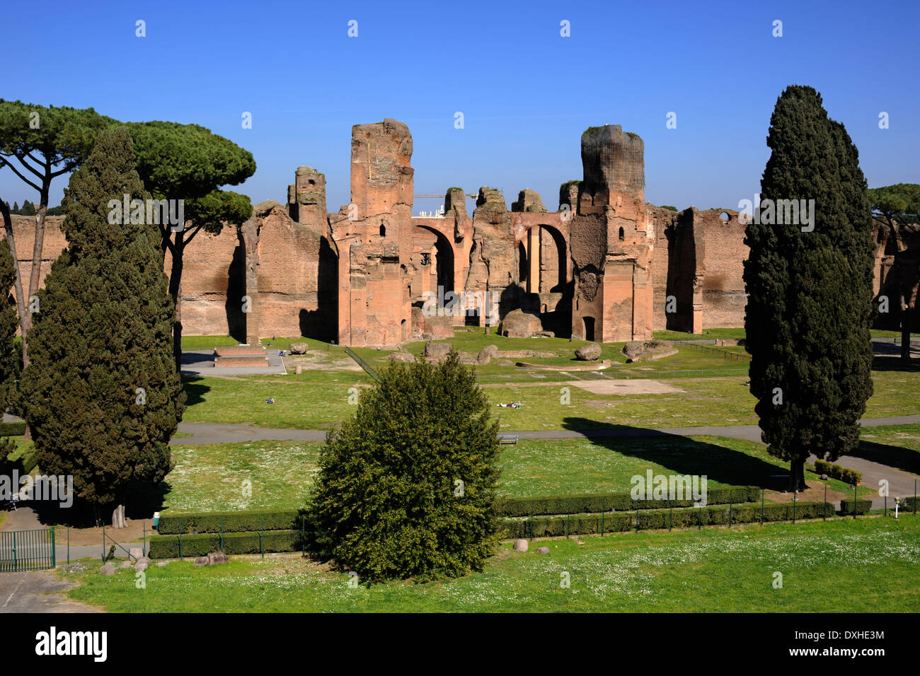 Italien, Rom, Terme di Caracalla, antike römische Bäder Stockfoto