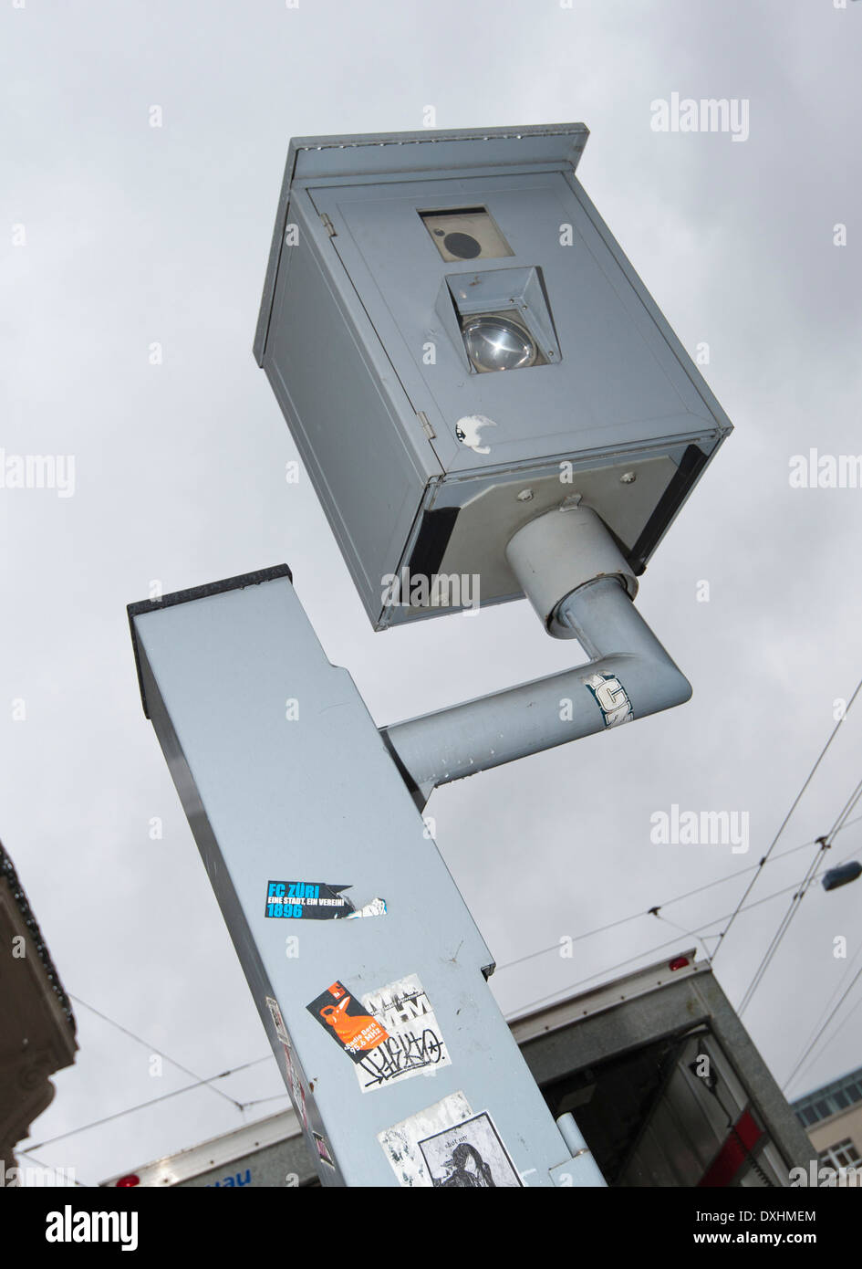 Eine automatische Blitzer in der Stadt Zürich, Schweiz Stockfotografie Alamy
